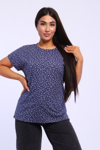 Футболка женская ФЖ0062 кулирка (р-ры: L-11XL) синий