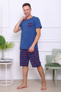 Костюм двойка мужской "Карл-2" кулирка (последний размер) синий 48