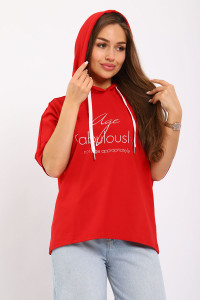 Футболка женская 6207в кулирка (р-ры: 42-60) красный