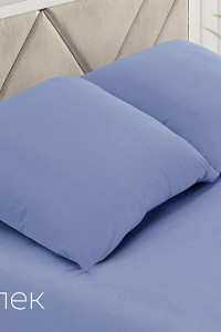 Наволочка классическая поплин однотонный василек (последний размер) 50х70