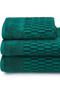 Полотенце махровое "Flusso verde" изумрудный (последний размер) 70х140