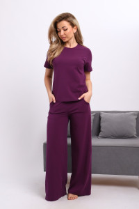 Костюм двойка женский №26006 кулирка (р-ры: 44-58) фиолетовый