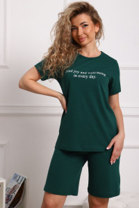 Костюм двойка женский №1015 кулирка (р-ры: 46-54) зеленый