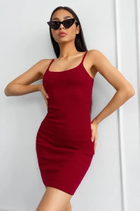 Платье женское ПЛ-151КШ/БОР кашкорсе (р-ры: 40-50) бордо