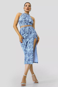 Костюм двойка женский с юбкой ПЛ-132КШ/ЗМЕ кашкорсе (р-ры: 40-50) змея