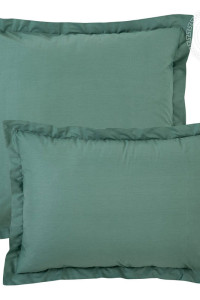 Наволочка с ушками сатин "Гламур" зеленый (последний размер) 50х70 (2 шт.)