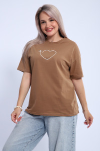Футболка женская ФЖ0062А кулирка (р-ры: L-7XL) горчичный
