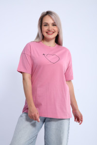 Футболка женская ФЖ0062А кулирка (р-ры: L-7XL) лиловый