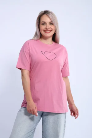 Футболка женская ФЖ0062А кулирка (р-ры: L-7XL) лиловый