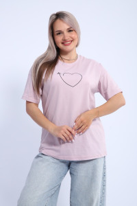 Футболка женская ФЖ0062А кулирка (р-ры: L-7XL) сиреневый