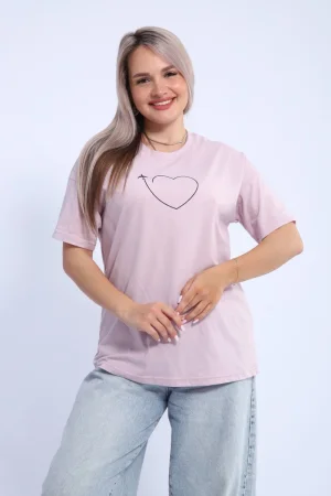 Футболка женская ФЖ0062А кулирка (р-ры: L-7XL) сиреневый