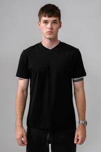 Футболка мужская №14490 кулирка (р-ры: 48-58) черный