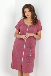Халат женский "Джоан" кулирка (последний размер) бордовый 52,60