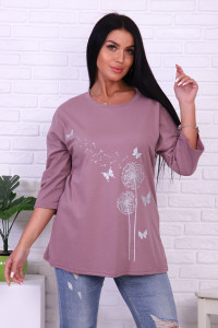Туника женская №4489 кулирка (р-ры: 46-68) какао