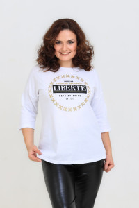 Футболка женская №50533 кулирка (р-ры: 46-68) белый