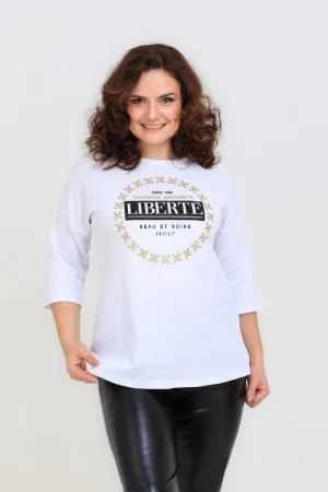 Футболка женская №50533 кулирка (р-ры: 46-68) белый