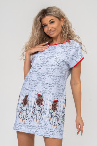 Туника женская №36547 кулирка (р-ры: 44-54) голубой