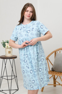 Сорочка женская №42289 кулирка (р-ры: 54-64) голубой