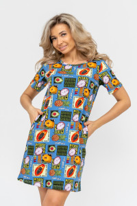 Туника женская №36727 кулирка (р-ры: 46-56) голубой