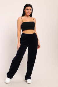 Брюки женские 01039 велюр (последний размер) темно-синий 50