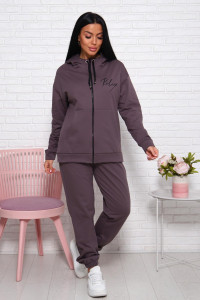 Костюм двойка женский 01024 футер 2-х нитка с начесом (последний размер) кофе 54