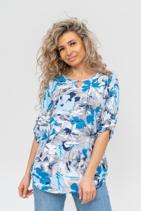 Туника женская №36756 кулирка (р-ры: 48-62) голубой