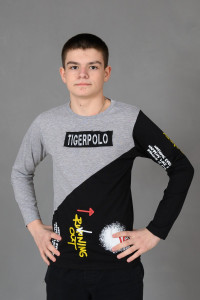 Лонгслив детский №83016 коттон (р-ры: 36-44) меланж