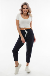 Брюки женские №029 футер (последний размер) темно-синий 50