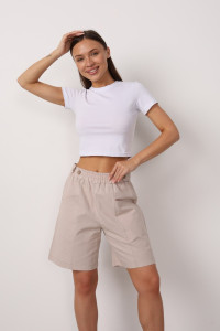 Шорты женские №20681 лён (последний размер) лён 44