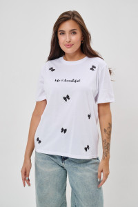 Футболка женская №88536 кулирка (р-ры: 46-60) белый