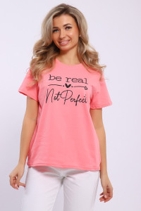 Футболка женская №21044 кулирка (последний размер) розовый 50