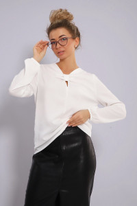 Блузка женская №32733 креп (последний размер) молочный 56