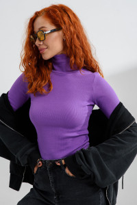 Водолазка женская №14439/6 кашкорсе (р-ры: 42-56) лиловый