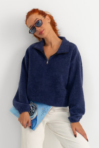 Толстовка женская ФТ-30 "Тедди" футер 3-х нитка начёс пенье (р-ры: XS-L) парламент