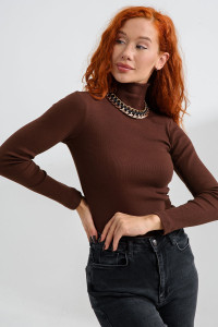 Водолазка женская №14439/6 кашкорсе (р-ры: 42-56) шоколад