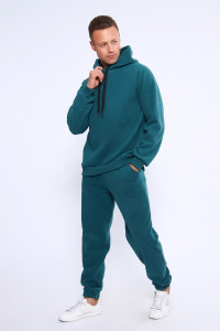 Костюм двойка мужской №78578 интерсофт начес (последний размер) изумруд 56