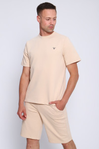 Костюм двойка мужской №55061 футер 3-х нитка (последний размер) бежевый 50