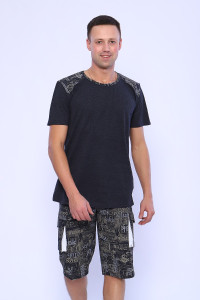 Костюм двойка мужской №39035 кулирка (последний размер) антрацит 58