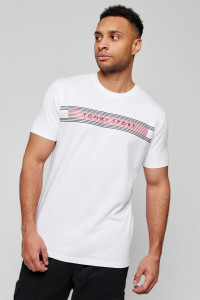 Футболка мужская №63164 кулирка с лайкрой (последний размер) белый 52