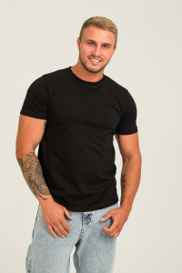 Футболка мужская №50549 кулирка (последний размер) черный 48