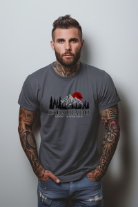 Футболка мужская "Print029" кулирка (последний размер) серый 48,50,54