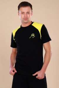 Футболка мужская №15252 кулирка (последний размер) черный 48