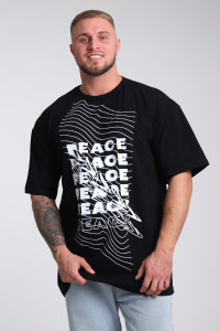 Футболка мужская №35331 кулирка с лайкрой пенье (последний размер) черный 52,54