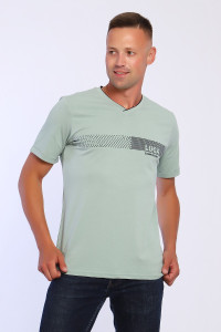 Футболка мужская №86095 кулирка (последний размер) ментол 48,54,58