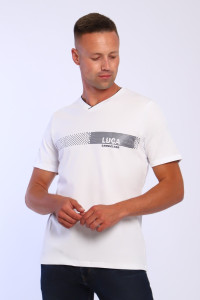 Футболка мужская №86095 кулирка (последний размер) белый 48,50