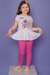 Туника детская №22709 кулирка пенье (последний размер) белый 110