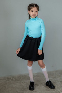 Водолазка школьная №61447 кашкорсе (последний размер) голубой 134