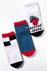 Носки детские "Крутой перец" - упаковка 3 пары (последний размер) 14-16
