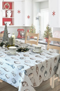 Скатерть рогожка 29292 вид 1 "Новогодняя игрушка"