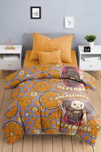 Детское постельное белье поплин "Апельсиновый переполох"